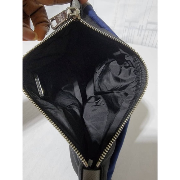 Authentic PRADA MILANO NYLON CLUTCH/WRISTLET BLUE/BLACK/GREY - Picture 9 of 11